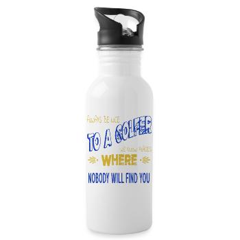 Golfgirl Jokes GolfDecor Golflover Sport - Water bottle with straw - white - Right
