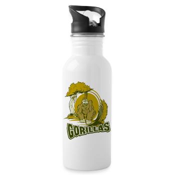 Gorilla - Trinkflasche mit integriertem Trinkhalm - Weiß - Rechts