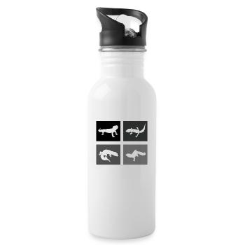 Terrarium, Reptiles, Aquarium, Lizards, Leopard Geckos - Water bottle with straw - white - Right