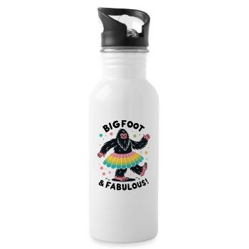 Bigfoot & Fabulous - Amusant et coloré - Gourde avec paille intégrée - blanc - Droite