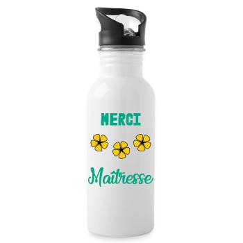 MISTRESS. THANK YOU. THANK YOU MISTRESS. GIFT - Water bottle with straw - white - Right