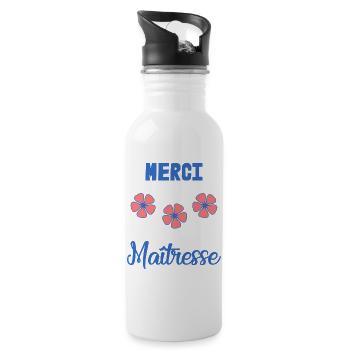 THANK YOU. MISTRESS. THANK YOU MISTRESS. MISTRESS - Water bottle with straw - white - Right