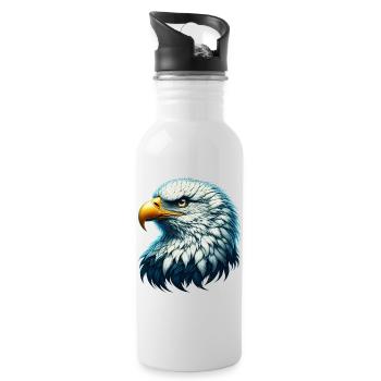 Eagle - Water bottle with straw - white - Right