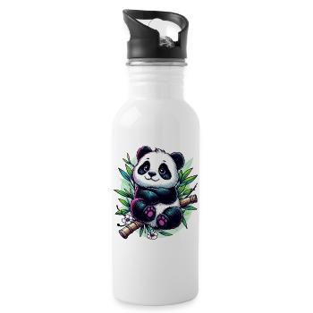Panda - Water bottle with straw - white - Right