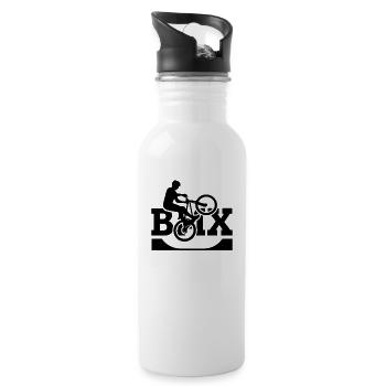 BMX Bike Ramp, Bike Freestyle race BMX - Water bottle with straw - white - Right