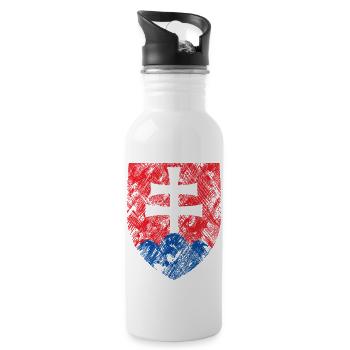 Slovakia - Water bottle with straw - white - Right