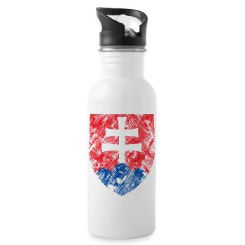 Slovakia - Water bottle with straw - white - Right
