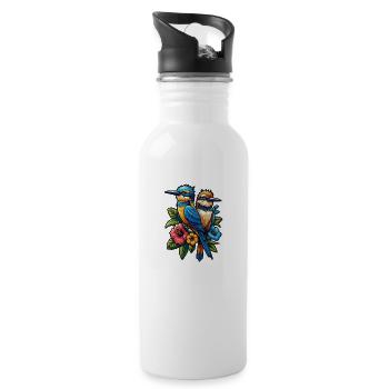 Bird breeder Ornithologist Bird watcher - Water bottle with straw - white - Right
