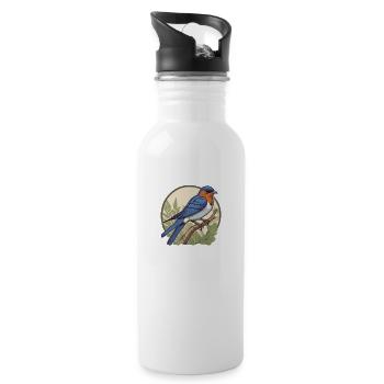 Bird breeder Ornithologist Bird watcher - Water bottle with straw - white - Right