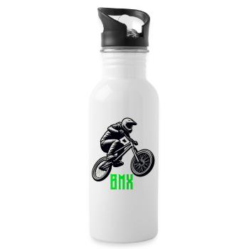 Vélo BMX - Gourde avec paille intégrée - blanc - Droite