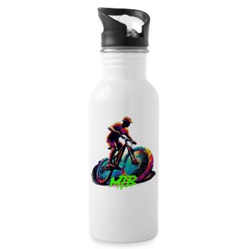Vélo VTT - Gourde avec paille intégrée - blanc - Droite