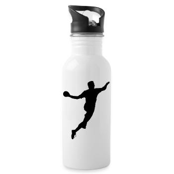 handballeur - Gourde avec paille intégrée - blanc - Droite