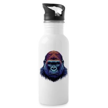 Gorilla - Water bottle with straw - white - Right