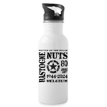 AVM Bastogne NUTS 80th Anniversary 1944 2024 Noir - Gourde avec paille intégrée - blanc - Droite