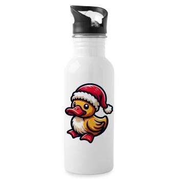 Noël Canard Sucré - Gourde avec paille intégrée - blanc - Droite