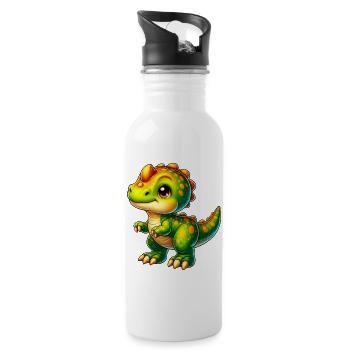 Dinosaur - Water bottle with straw - white - Right