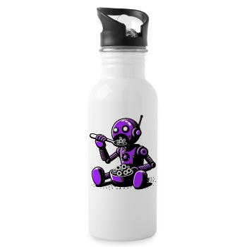 Robot extraterrestre martien extraterrestre - Gourde avec paille intégrée - blanc - Droite