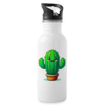Cactus - Water bottle with straw - white - Right