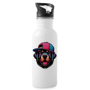 Dog - Water bottle with straw - white - Right