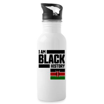 Black History Month - Water bottle with straw - white - Right