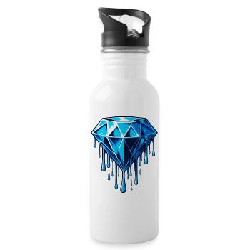 Diamant - Trinkflasche mit integriertem Trinkhalm - Weiß - Rechts
