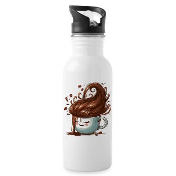 Good Mood Coffee Mug Gift - Water bottle with straw - white - Right