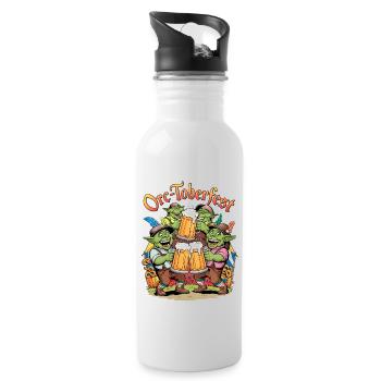 Orc-toberfest - Water bottle with straw - white - Right