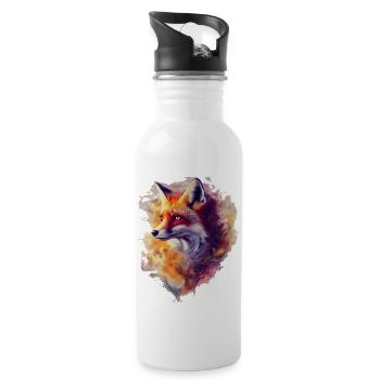 Mystery Fox - Water bottle with straw - white - Right