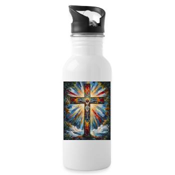Suffering and Glory - Water bottle with straw - white - Right
