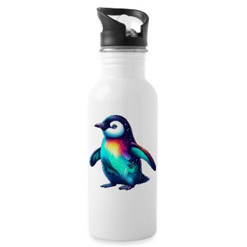 Pingouin - Gourde avec paille intégrée - blanc - Droite