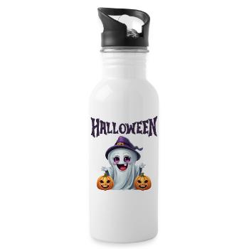 Halloween Ghost Halloween Party - Water bottle with straw - white - Right