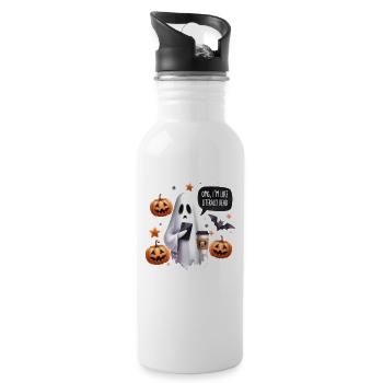 Halloween Partnerlook OMG I'm Like Literally Dead - Trinkflasche mit integriertem Trinkhalm - Weiß - Rechts