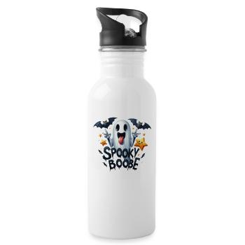 Partenaire d’Halloween Look Spooky Boobe Design - Gourde avec paille intégrée - blanc - Droite