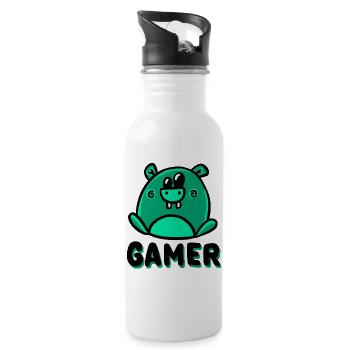 Nini Gamer - Water bottle with straw - white - Right