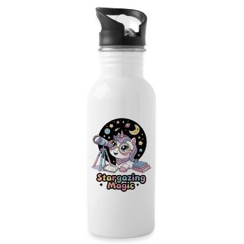 Stargazing Magic - Water bottle with straw - white - Right