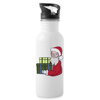 Santa Claus's gifts for you - Water bottle with straw - white - Right