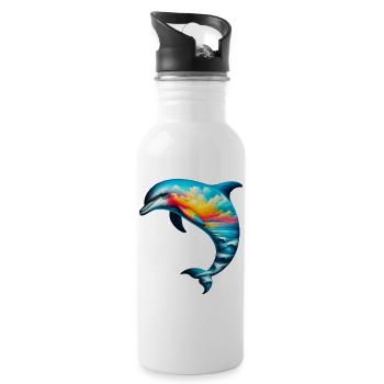 Dolphin - Water bottle with straw - white - Right
