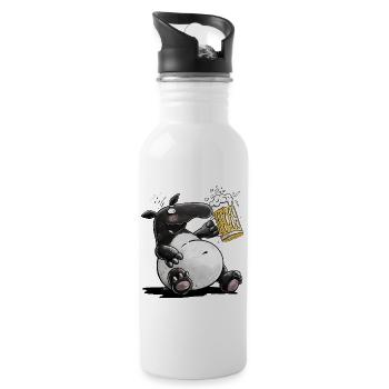 Tapir Boissons Bière Tabier Jeu de mots - Gourde avec paille intégrée - blanc - Droite