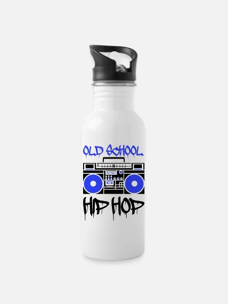 Ghetto blaster old school - Gourde avec paille intégrée - blanc