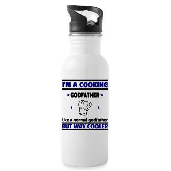 The Godfather Cook, much cooler than a normal Godfather - Water bottle with straw - white - Right