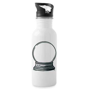 Snow globe empty - Water bottle with straw - white - Right