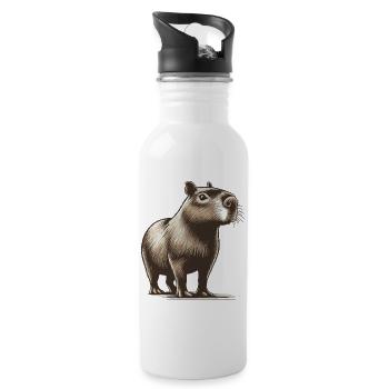 Capybara - Gourde avec paille intégrée - blanc - Droite