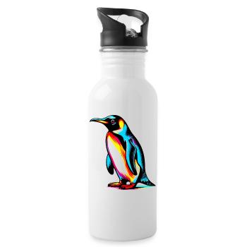 Pingouin - Gourde avec paille intégrée - blanc - Droite
