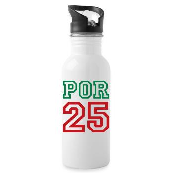 PORTUGAL - Gourde avec paille intégrée - blanc - Droite