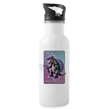 Spray it Loud – Urban Armadillo - Water bottle with straw - white - Right