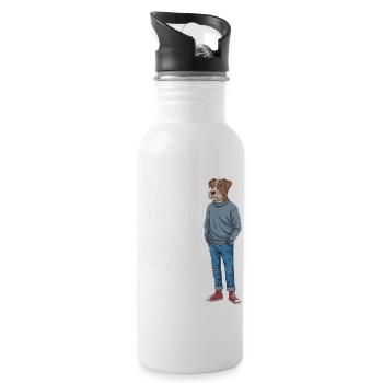 Je ne suis qu’un mème Chill Guy - Gourde avec paille intégrée - blanc - Droite