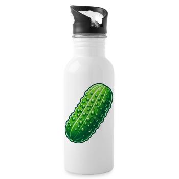Big Pickle - Water bottle with straw - white - Right
