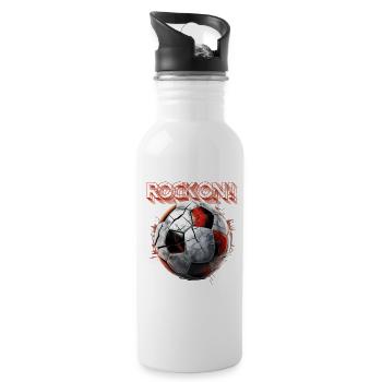 Football - rock on ! - Gourde avec paille intégrée - blanc - Droite