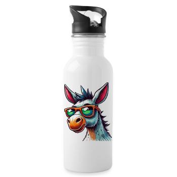 Esel Cool - Trinkflasche mit integriertem Trinkhalm - Weiß - Rechts