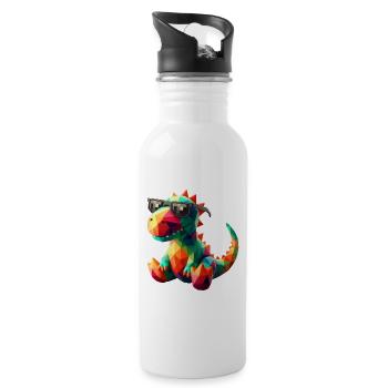 Dino Cool Sunglasses - Water bottle with straw - white - Right
